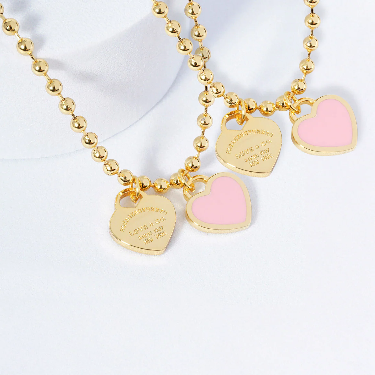DOUBLE HEARTS ON BALL CHAIN - Buy 1 Get 1 - Image 2