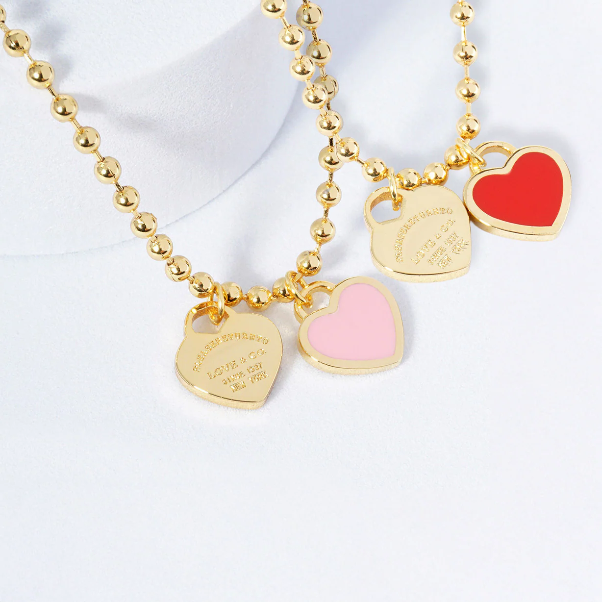 DOUBLE HEARTS ON BALL CHAIN - Buy 1 Get 1 - Image 3