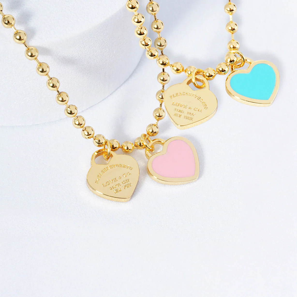 DOUBLE HEARTS ON BALL CHAIN - Buy 1 Get 1 - Image 4
